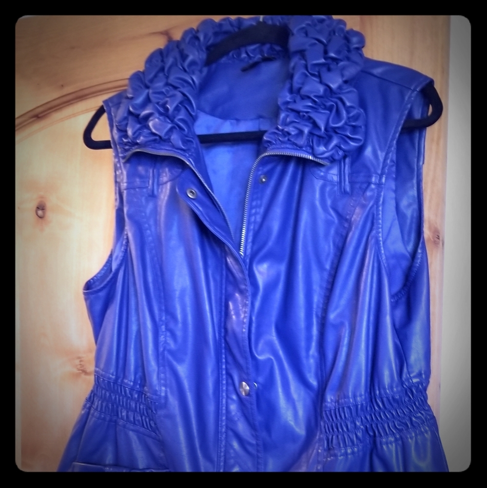 Ethyl brand faux leather vest